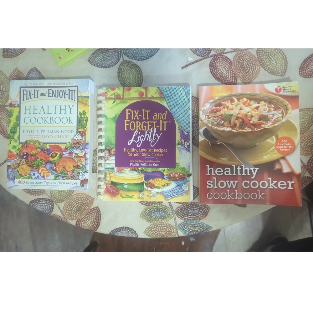 3 Healthy Cookbook Lot Fix-It and Forget-It Lightly Mayo Clinic American Heart